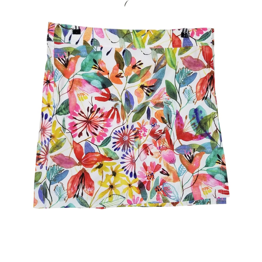 RipSkirt Hawaii Wrap Skirt Women Large Multicolor Floral Watercolor Mini 44s